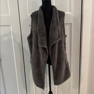 Vest NWT Charcoal grey Fuzzy Vest
